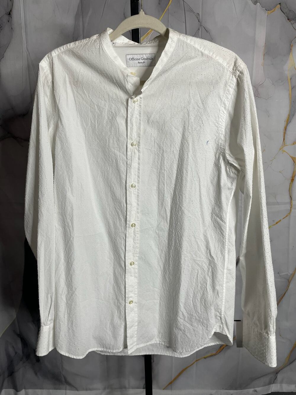 Officine Generale Textured Button-Up Shirt Sz. Medium